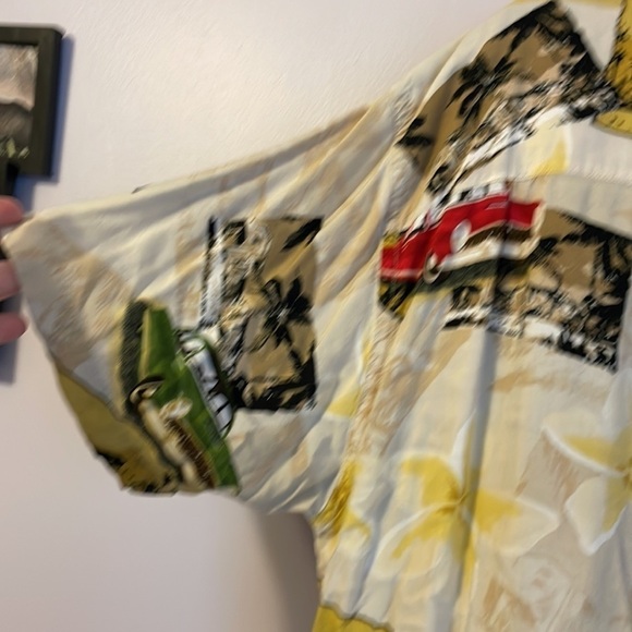 Steve & Barry’s Classic Hawaiian Classic Car Floral Button Down Shirt size XL - Picture 15 of 16